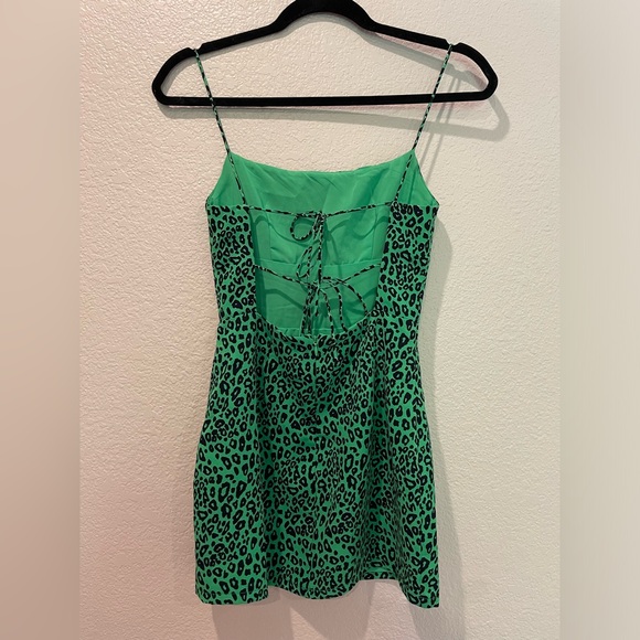 superdown Dixie Backless Dress in Green Leopard - Picture 2 of 4